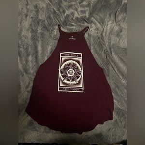 American Eagle Burgundy Tank Size M